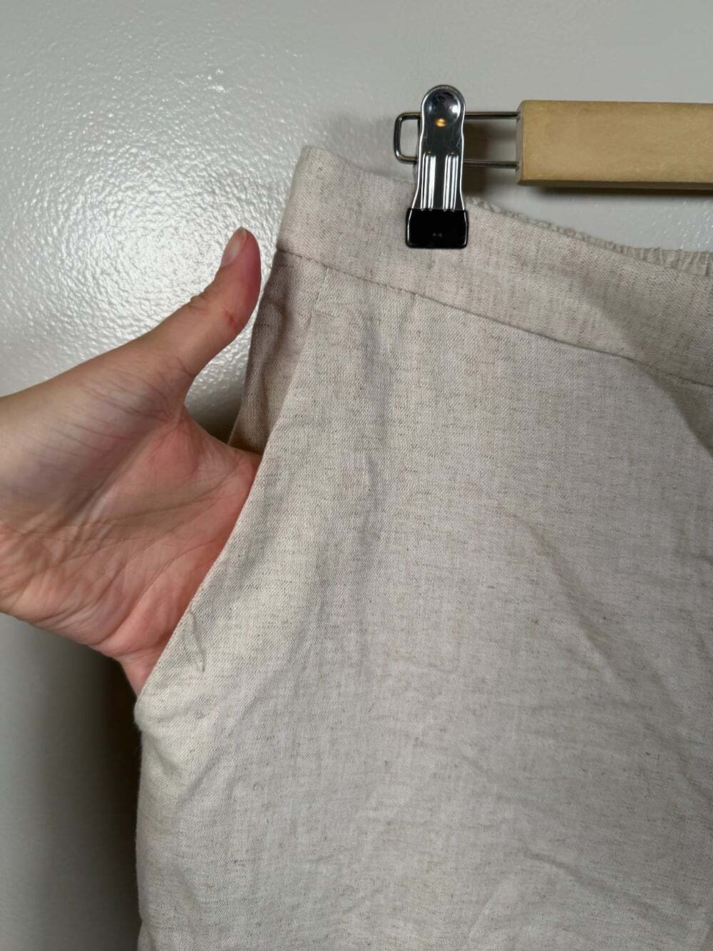 Banana Republic Hayden Wide Leg Linen Pants Size Large Pull On Neutral Coastal - Picture 5 of 9